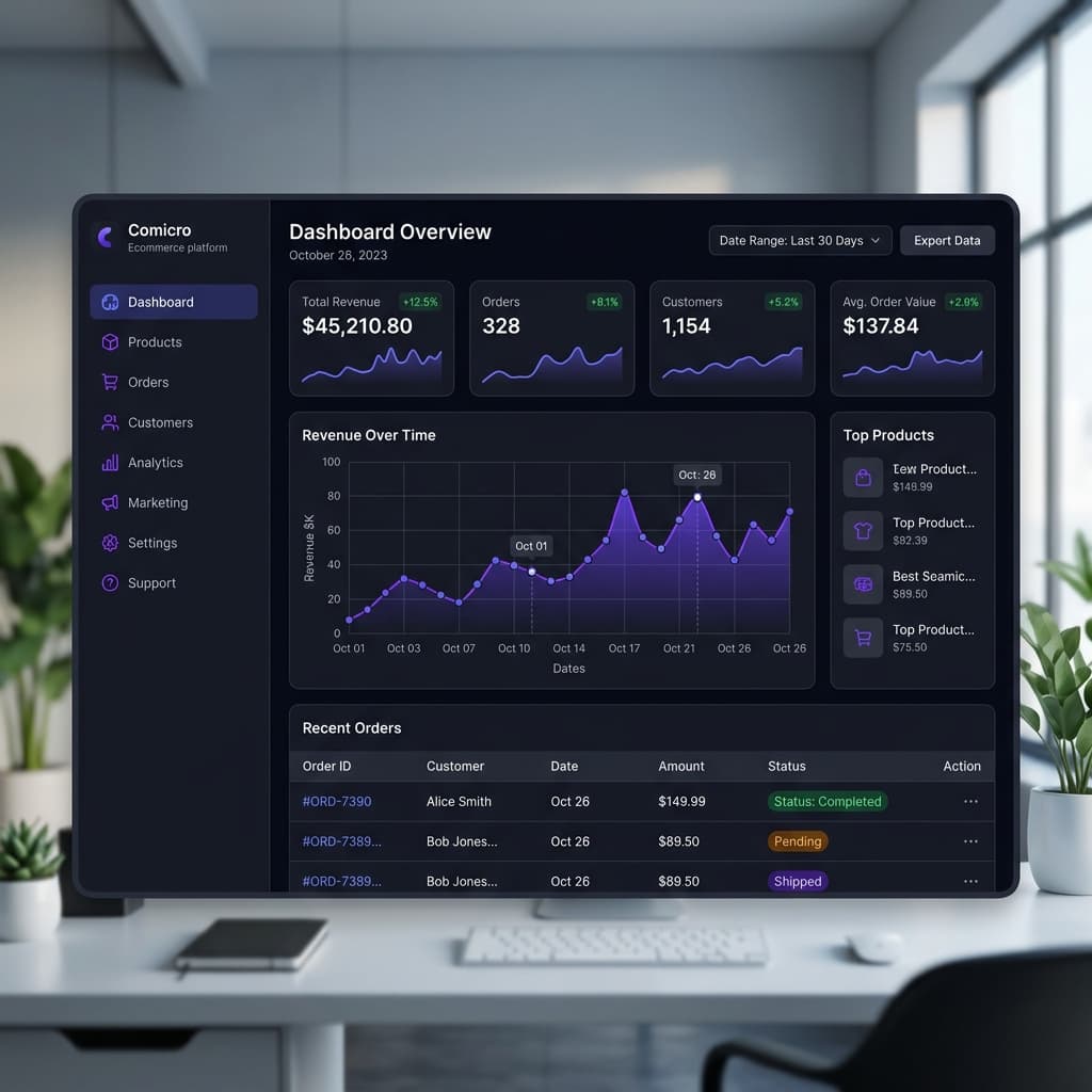 Storeym Dashboard Mockup